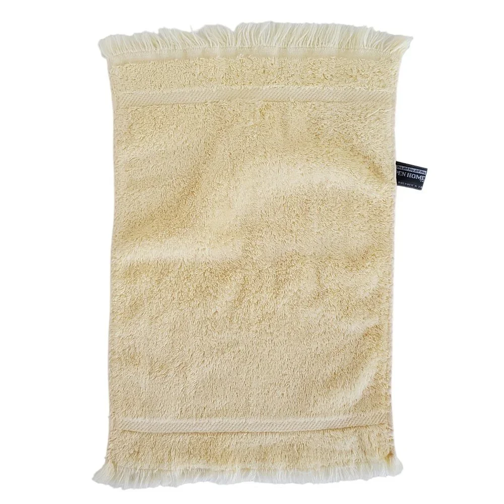 Vintage Fringed Guest Towels Yellow & Pink Sears Cannon Mills 10.25